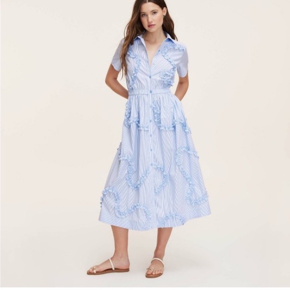 Kate Spade X Target Dresses & Skirts - KATE SPADE New York x Target Ribbon Short Sleeve Midi Shirtdress in blue stripe.